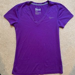 Nike Dri Fit V Neck T Shirt